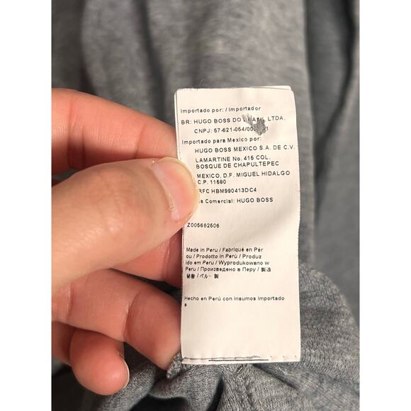 Hugo Boss Henley Shirt Mens L Gray Cotton Long Sleeve Casual Comfort Cozy Orange - Picture 13 of 16